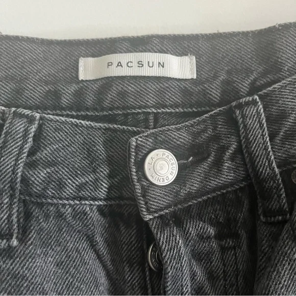 Pacsun high rise boot cut black jeans. Button fly. - Picture 3 of 8